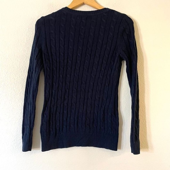 Banana Republic Womens Cable Knit Sweater S Small Shoulder Button Rabbit Hair - Picture 2 of 8